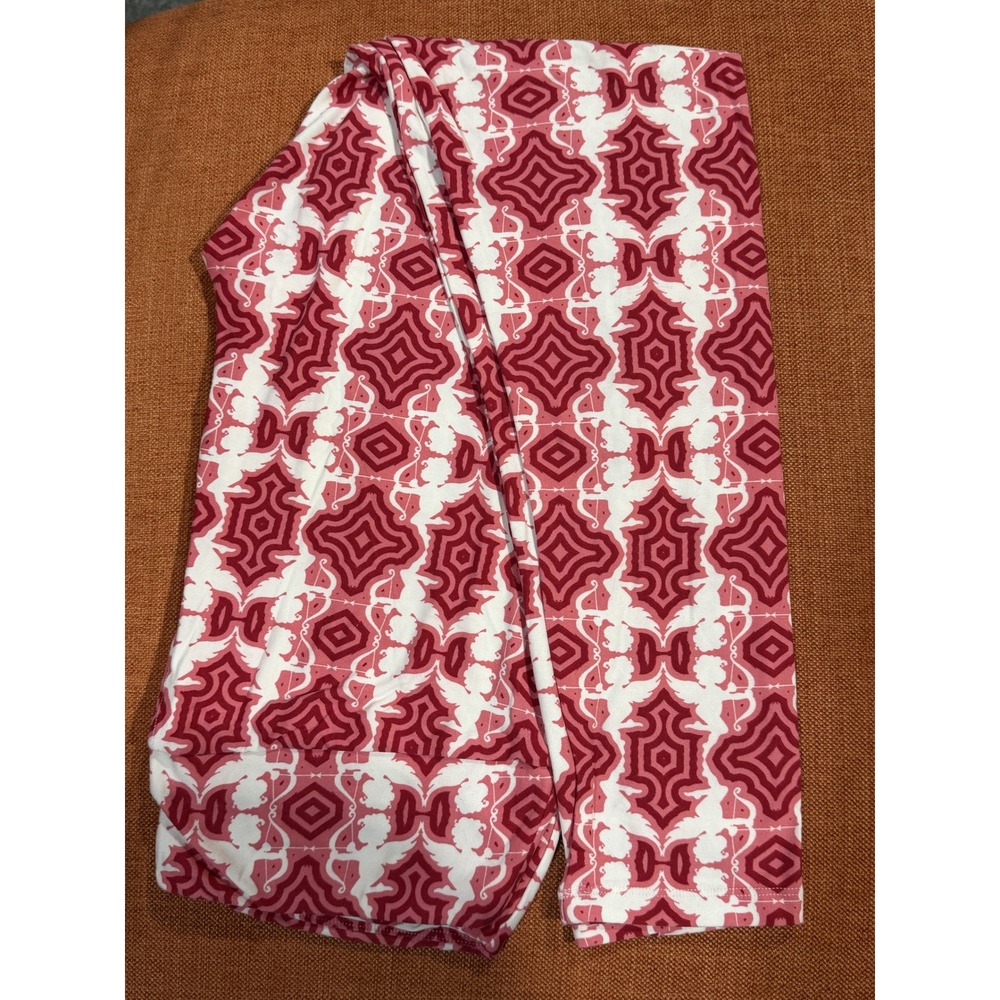 LuLaRoe‎ Leggings Womens TC Tall & Curvy Pink Cupid Bow NWT Geometric Print